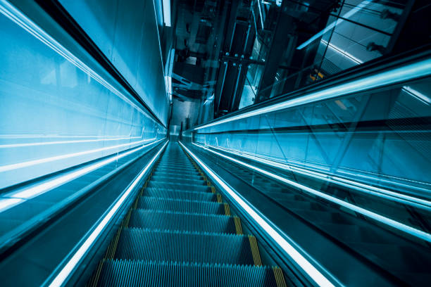 istock View of escalator in modern station 1153641159
