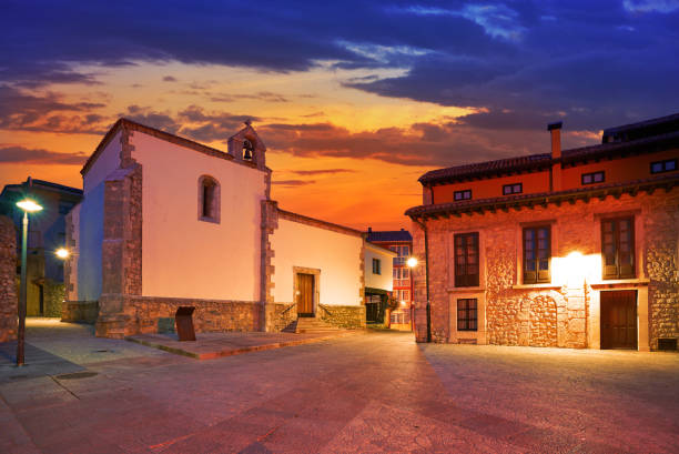 istock Llanes village sunset in Asturias Spain 1153643781
