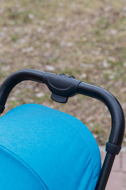 istock Original baby stroller, close-up details. New design 1153648268