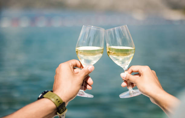 istock Enjoying wine by the sea. 1153649392