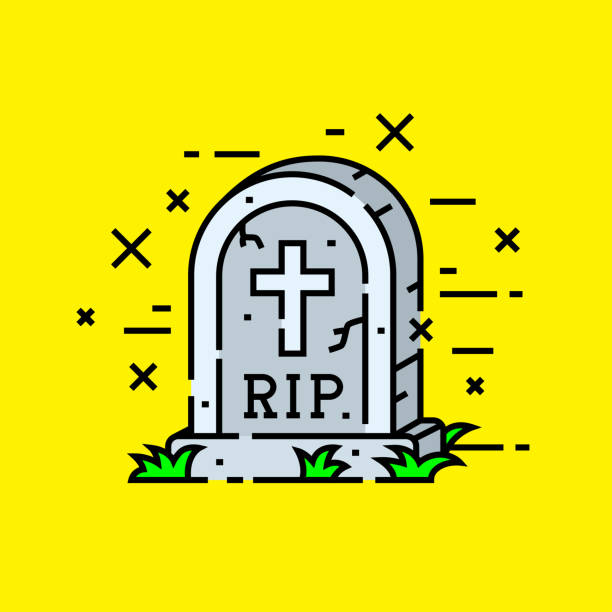Gravestone Icon Stock Illustration - Download Image Now - Tombstone, Torn,  Rest In Peace - iStock