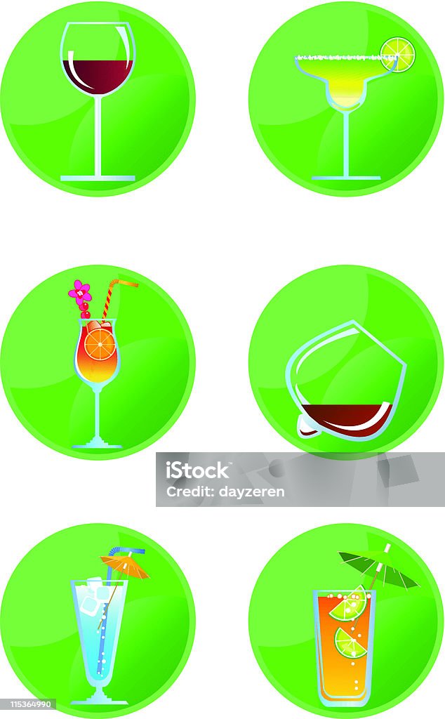 Ikony napojów alkoholowych - Grafika wektorowa royalty-free (Alkohol - napój)