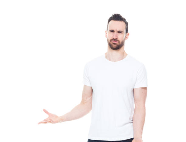 istock Handsome man in white shirt and jeans 1153649973