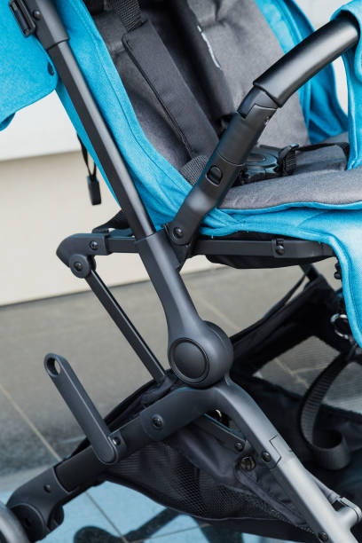 istock Original baby stroller, close-up details. New design 1153650874