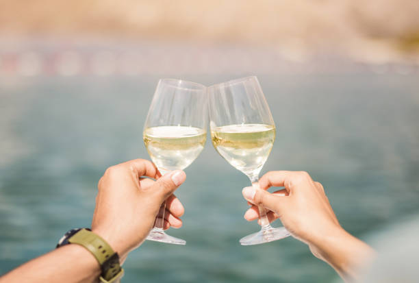 istock Enjoying wine by the sea. 1153651073