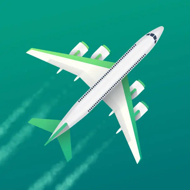 Vector illustration of Commercial Air Travel Background