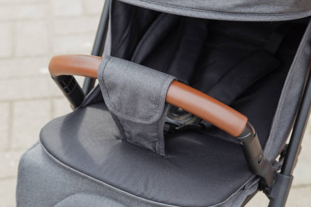 istock Original baby stroller, close-up details. New design 1153656347