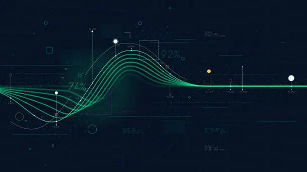 Vector illustration of Information graph data showing flow of financial resources, business Intelligence dashboard