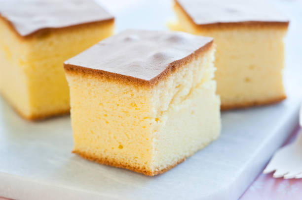 Honey sponge cake stock photo