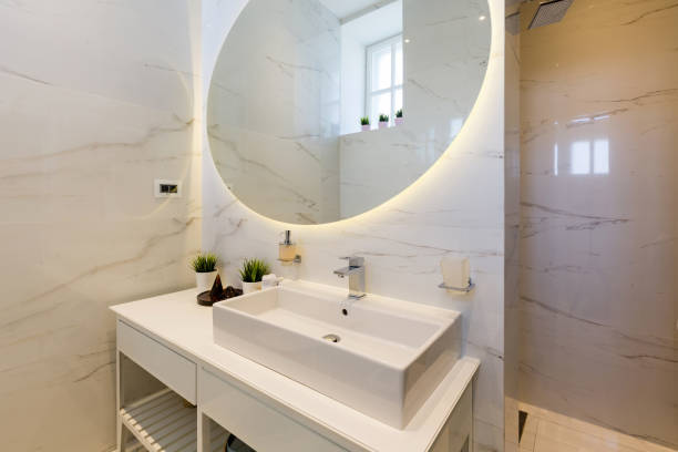 istock Interior of a luxury hotel bathroom 1153665340