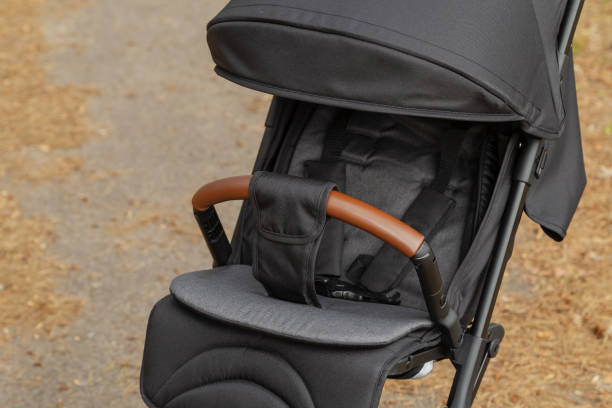 istock Original baby stroller, close-up details. New design 1153665345