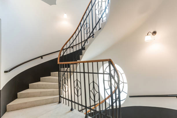 istock Spiral staircase in resident building 1153665651