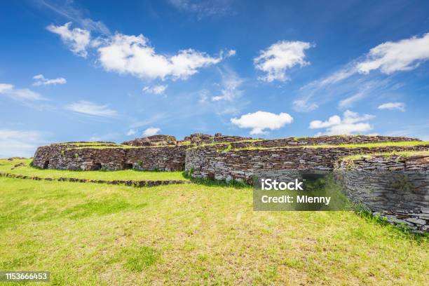 Orongo Stone Village Easter Island Rano Kau Rapa Nui Stock Photo - Download Image Now