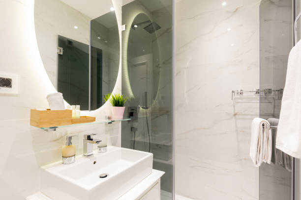 istock Interior of a luxury hotel bathroom 1153667493