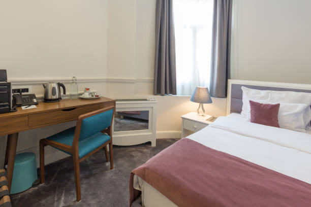 istock Interior of a luxury hotel bedroom 1153667688