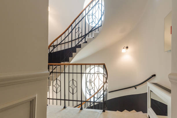 istock Spiral staircase in resident building 1153667985