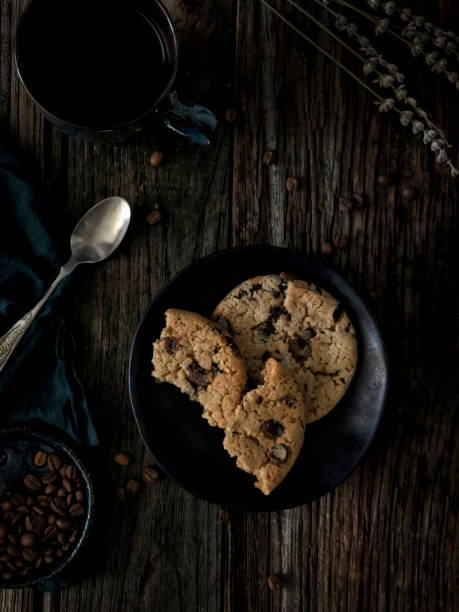 istock cookies and coffee on a wooden table 1153668026