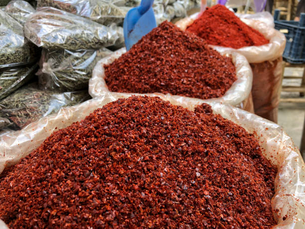 istock flaked red pepper in the bazaar in Turkey 1153669019