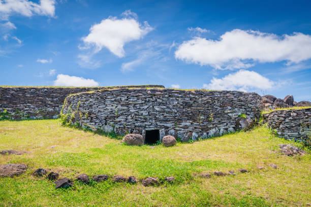 Rapa Nui Orongo Stone Village Easter Island Rano Kau