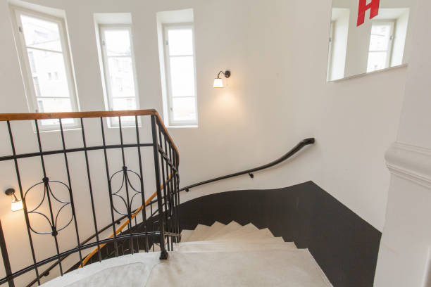 istock Spiral staircase in resident building 1153669910