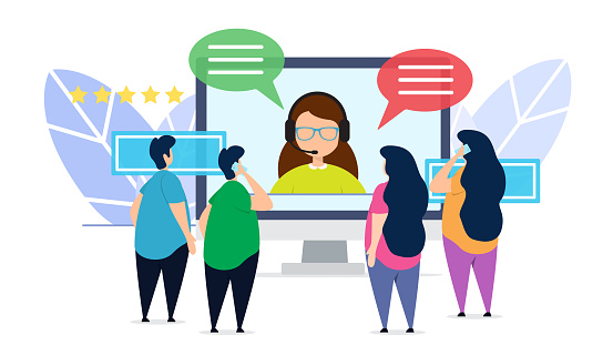 Customer Service Creatively Client And Customer Service Creative Illustration Vector Of Graphic ...