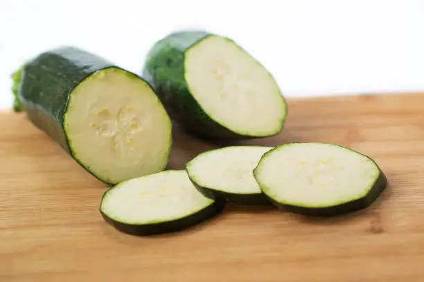 cut green zucchini