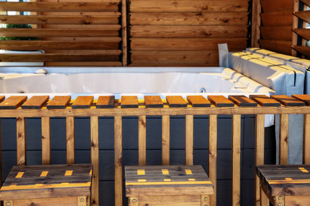 istock Pine Shelters for Therapeutic Spa 1153674384