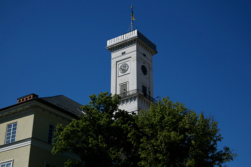 tower of Lviv City Hall, Ukraine