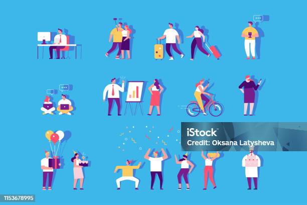 Vector People Changeable Different Vector People Set Stock Illustration - Download Image Now ...