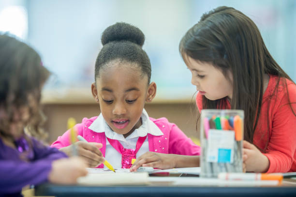 istock Kindergarten children in the classroom 1153679389