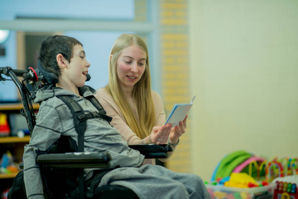 istock Boy with Cerebral Palsy in school setting 1153679391