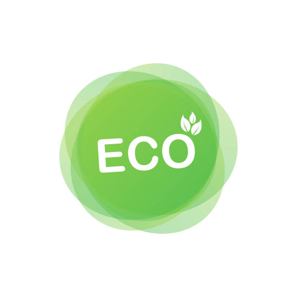 öko-ikone, label. organische tags. naturproduktelement. vector stock illustration. - brandmarken stock-grafiken, -clipart, -cartoons und -symbole