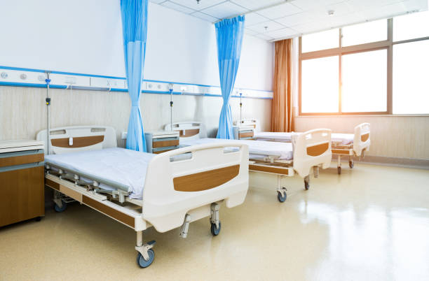 istock Interior of new empty hospital room 1153684274