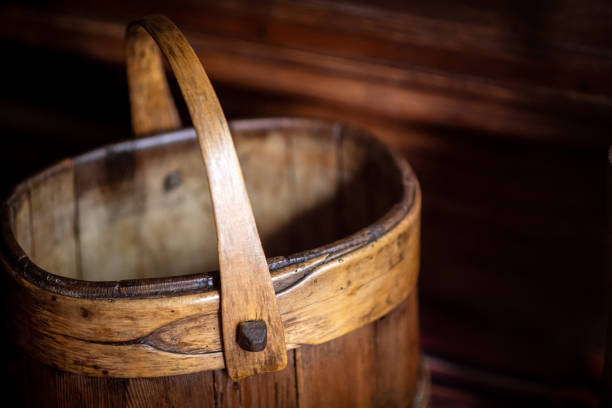 istock Antique wood bucket 1153684610