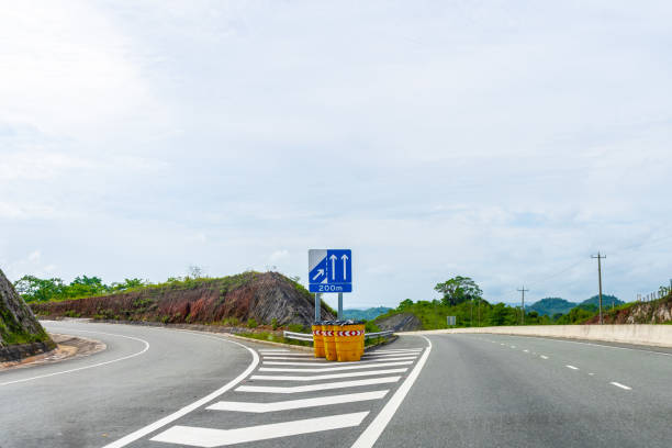 Curved road in the mountains