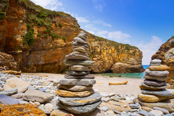 Playa las catedrales Catedrais beach in Ribadeo Galicia of Lugo Spain