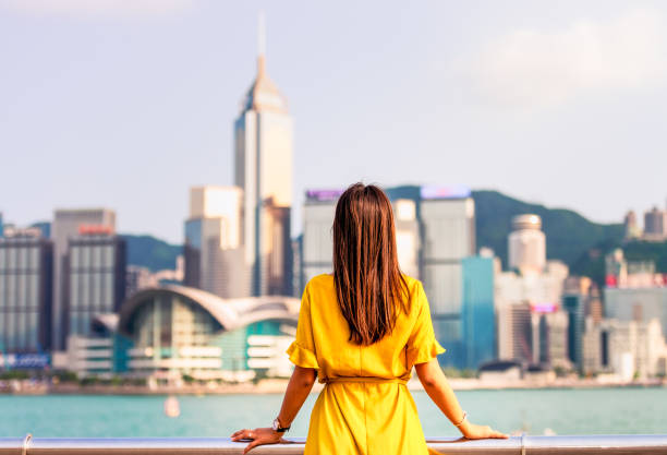 Overlooking Victoria Harbour in Hong Kong