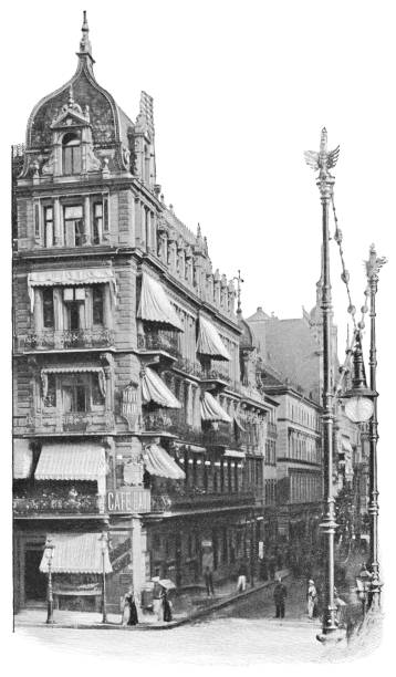 istock Cafe Bauer on Unter den Linden in Berlin, Germany-Imperial Germany 19th Century 1153694120