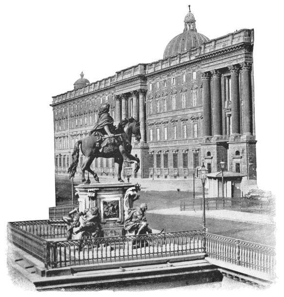 istock Equestrian Statue of Friedrich Wilhelm I on Rathaus Bridge in Berlin, Germany - Imperial Germany 19th Century 1153694896