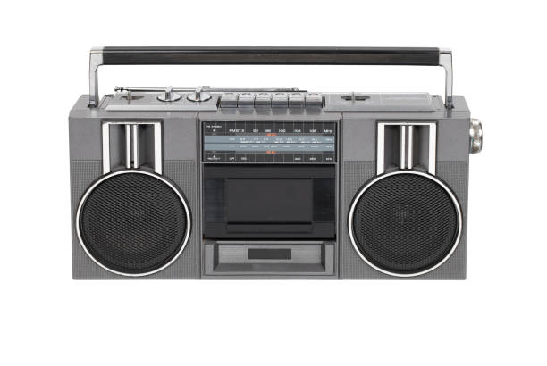 istock An old retro radio cassette player, isolated on white with clipping path 1153695151