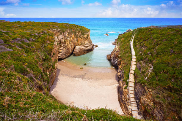 istock Playa Las Cathedrals Cathedral beach in Galicia Spain 1153698524
