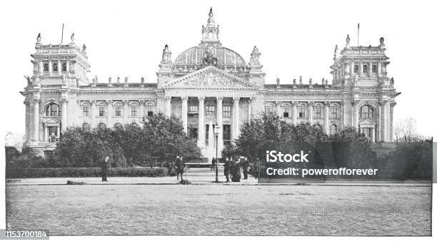 The Reichstag At Koenigsplatz In Berlin Germany Imperial Germany 19th Century Stock Photo - Download Image Now