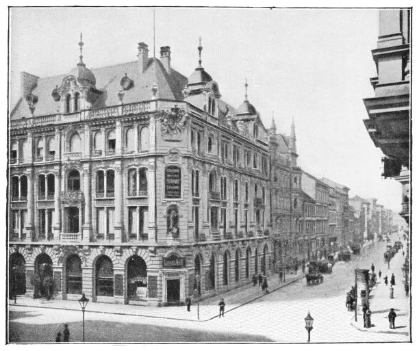 paisaje urbano de berlín, alemania-alemania imperial 19th siglo - deutsches reich fotografías e imágenes de stock