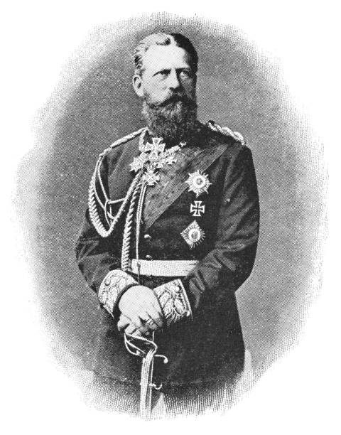 frederick iii, german emperor and king of prussia - imperial germany 19th century - deutsches reich imagens e fotografias de stock