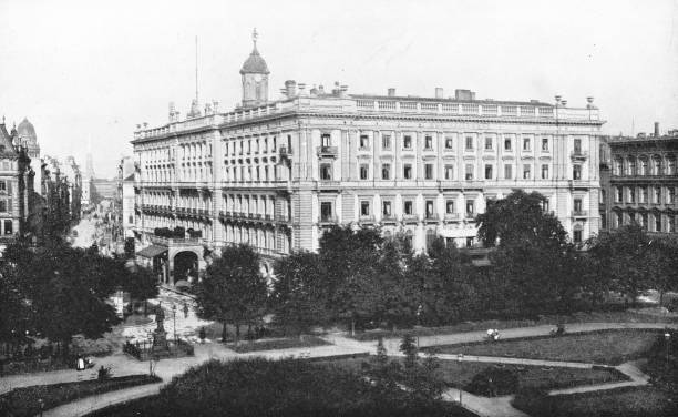 hotel kaiserhof a berlino, germania - germania imperiale 19th century - deutsches reich foto e immagini stock