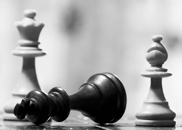 istock Chess photographed on a chessboard 1153704174