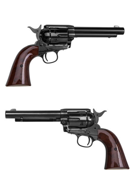 istock Gun pistol revolver isolated on white back 1153706096