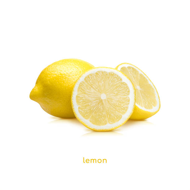 fruit de citron - fruit lightbox lemon portion photos et images de collection