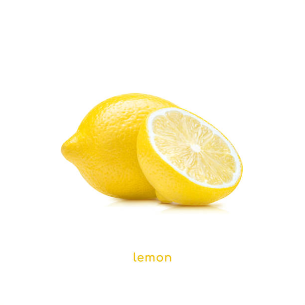 fruit de citron - fruit lightbox lemon portion photos et images de collection