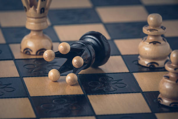 istock Chess strategy concept is on the chess board 1153707405